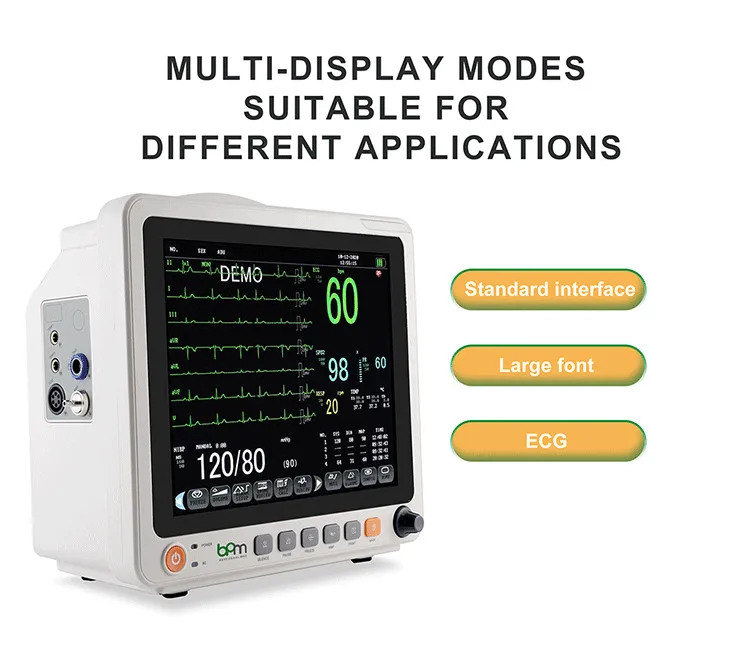 BPM-M1215 Portable Vital Signs Patient Monitor 6 Parameters Type animal vet multi parameter patient monitor