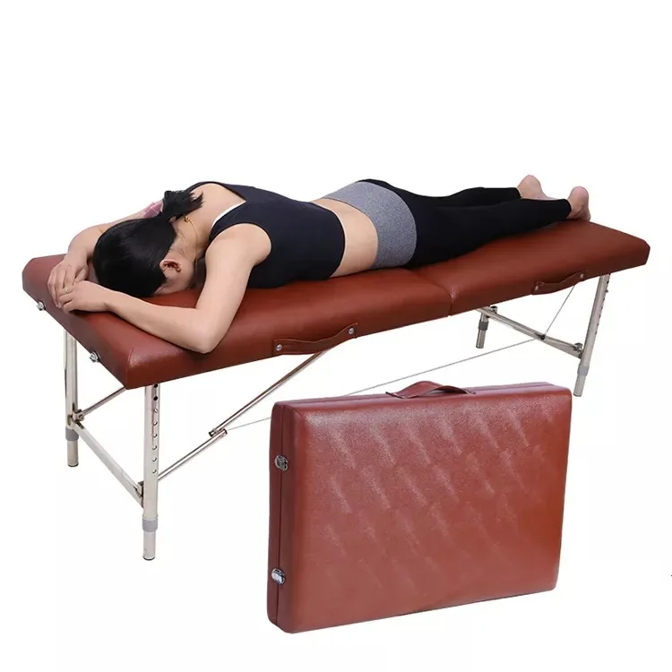 Height adjustable portable folding beauty Thai massage bed