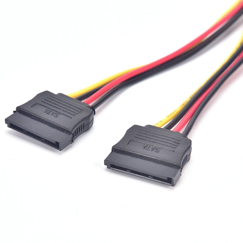 SATA 15-контактный последовательный кабель один-два преобразования питания SATA15pin штекер-два гнезда Удлинительный HDD Y