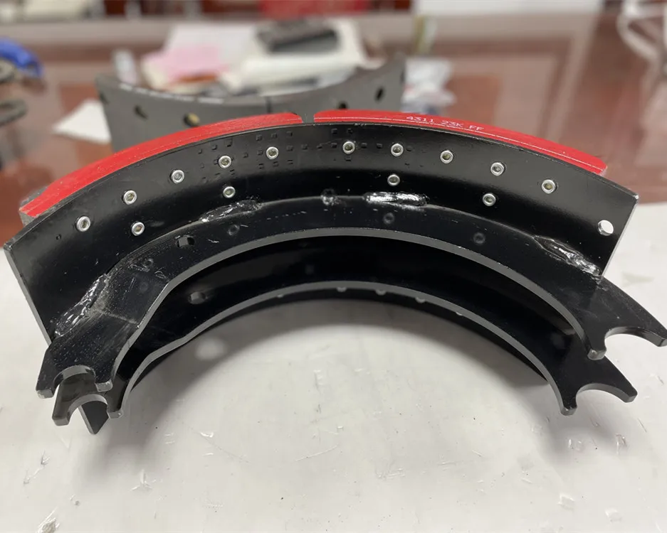 american heavy duty truck 4311 23k ff brake shoe kits lining shoe for Brockway Truck Eaton Brakes Standard Forge