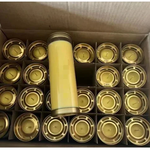 Wholesale handmade smokeless glass candles soy wax long burning time Religious candles