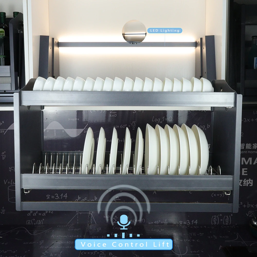 custom made Automatic Lifting kitchen cabinet lift Touch Control cabinet lift Smart Sensing pull out basket kitchen