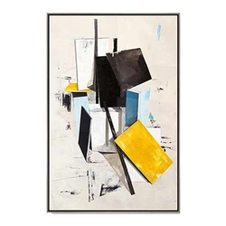 2022 new Wall Art Space Hot sale Hand Painted Wooden Frame Modern Canvas Painting Home Decors Abstract Oil Painting