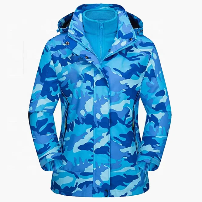 high quality  3 in 1  snow ski jacket water resistant snowboard detachable polar fleece winter parka outdoor hiking coat