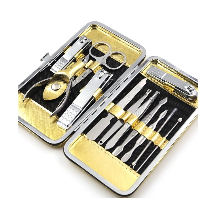 Original Factory hot sale manicure set tools stainless steel nail clipper 12pcs pedicure care tools