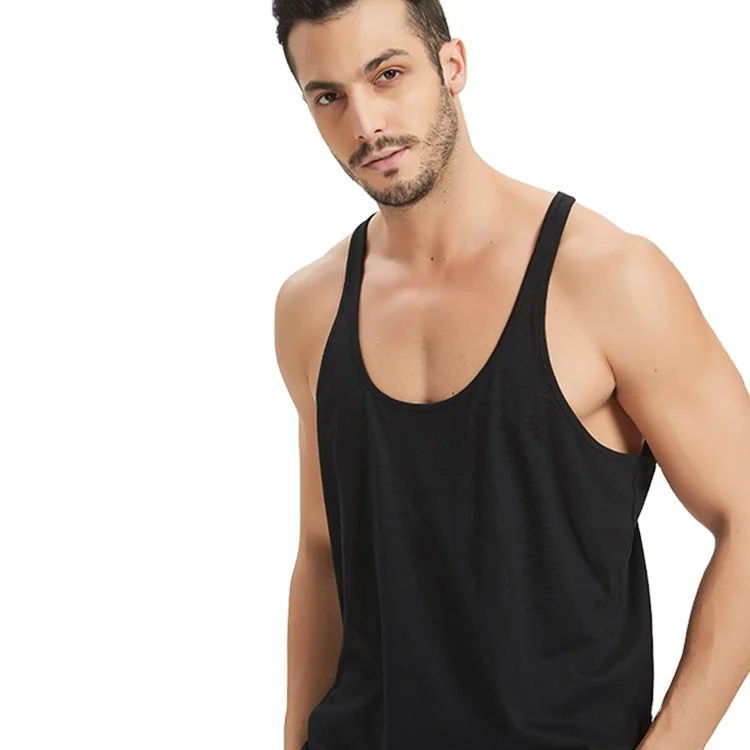 
wholesale gym cotton stringer tank top 