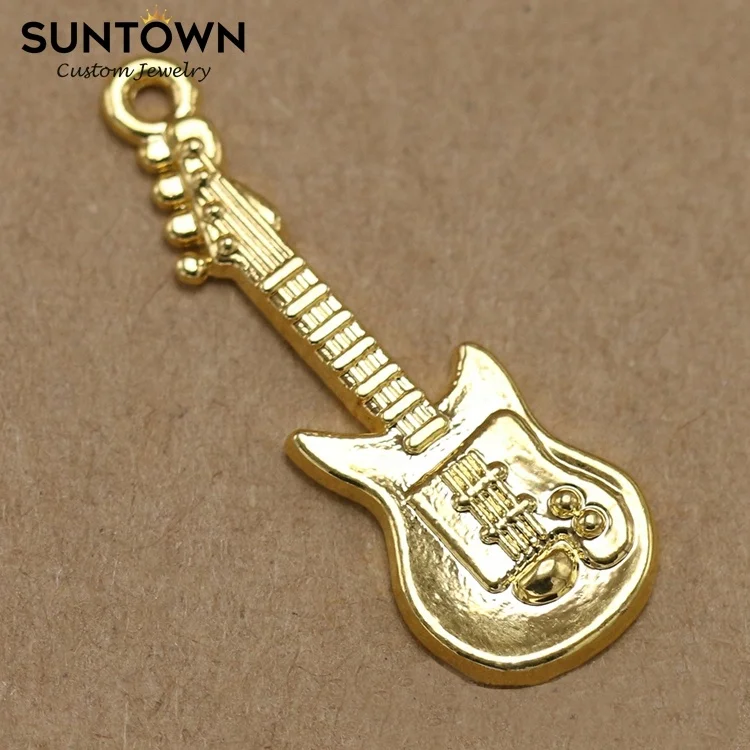 
Suntown Diy Retro Silver Plated Alloy Charms Guitar Jewelry Yiwu Musical Instrument Bling Jewelry For Women Designer Charms 