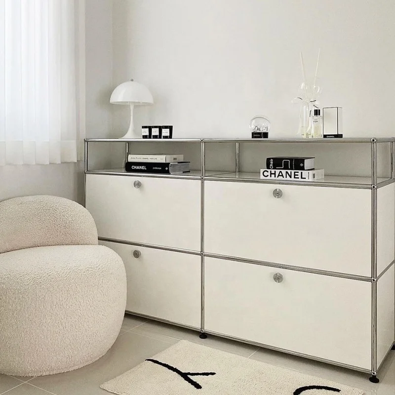 Youtai wholesale newest modern Combination Dining Cabinet Stainless Steel Living Room furniture Simple drawer Storage TV Cabinet
