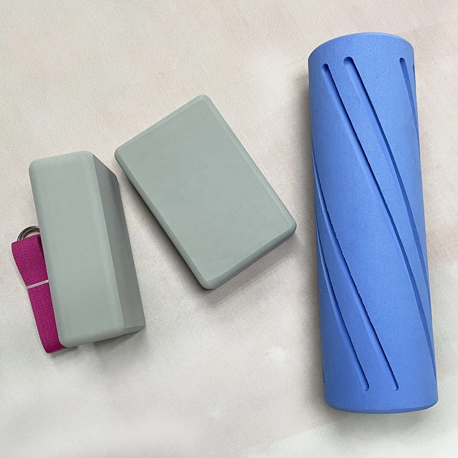 HUNLON recycled foam high hardness EVA yoga stick roller , yoga balance foam roller