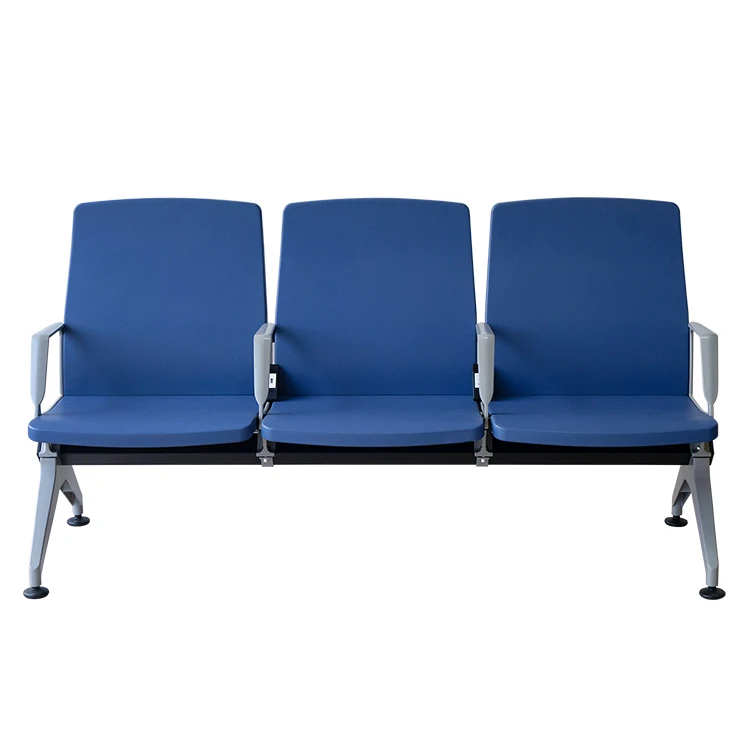 With Charging Sockets Public Places 3 and 5 Seater Airport Hospital Public Waiting Chair / Commercial Waiting Bench Seat