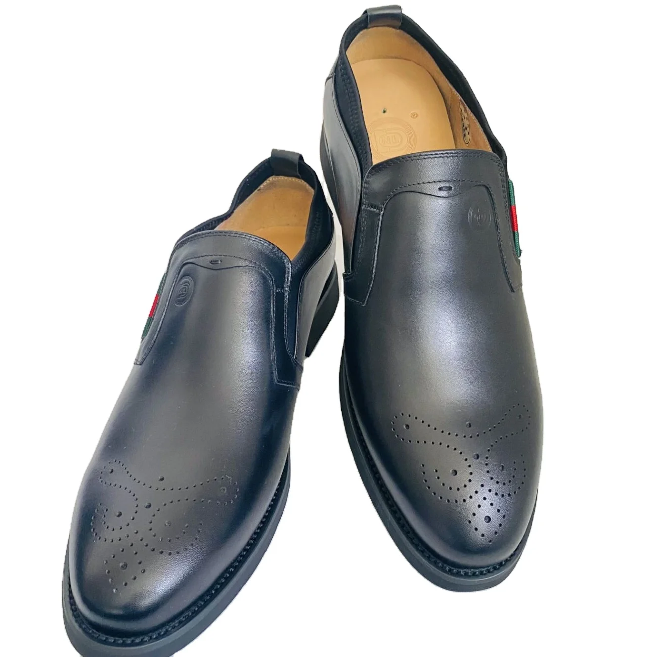 New fashion Party Genuine Leather 5cm Height Increasing Stylish Shoes No Tie Lace for Men Summer italian calf leather