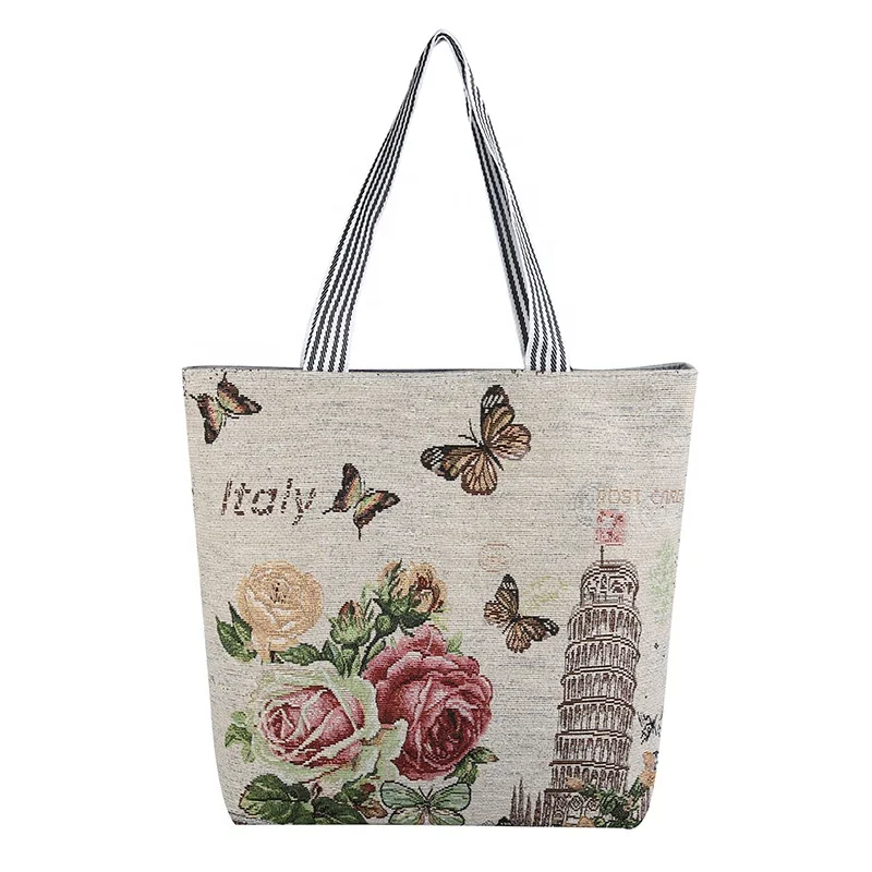 Shoulder bag fashionable female canvas bag lovely shopping bag big logo ethnic wind