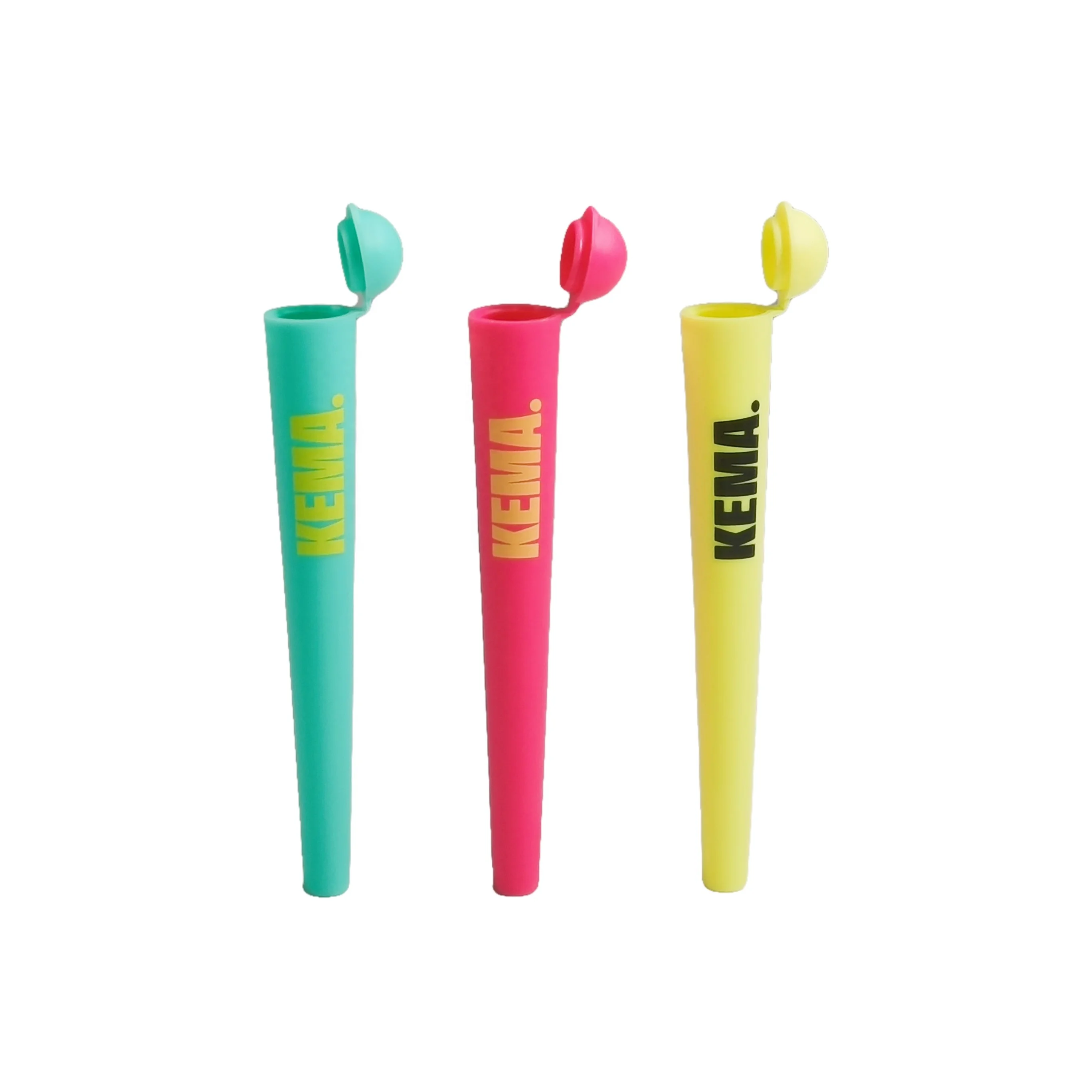 Custom Sticker 116mm Colorful Plastic Tube Air Tight Smell Proof Cigar Storage Container Portable  Cone Tube