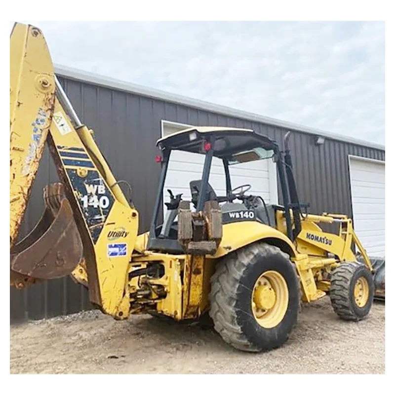 Used  komatsu wb97r backhoe loader for sale in shanghai 4X4 excavator haga WB140 WB98 WB97