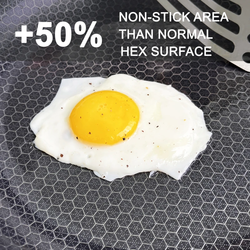 German Popular 12 Inch Stainless Steel Fry Pan Nonstick Coating Skillets Hexclad For Induction Cooker Cooking Frying Pan