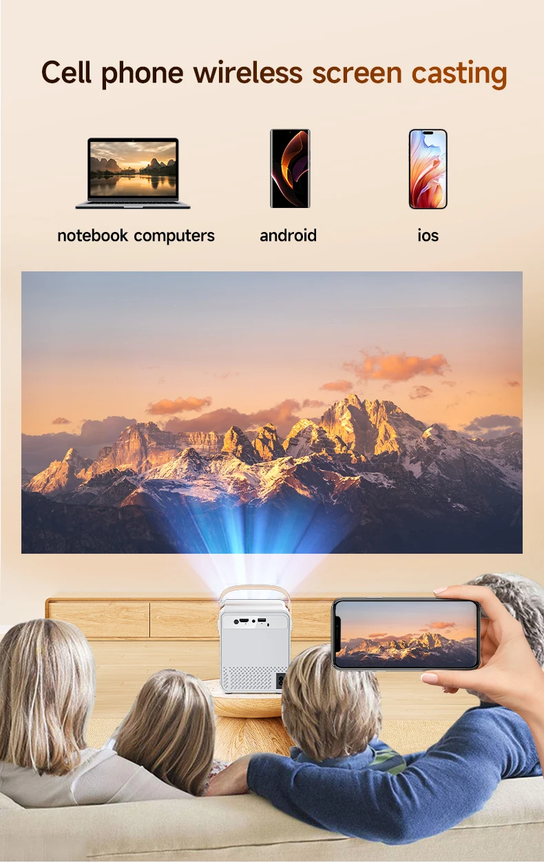 Видеопроектор CY303 PRO с ЖК-дисплеем 720P 160 Wi-Fi Full HD