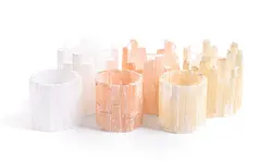 Creative natural crystal stone himalayan salt candle holders