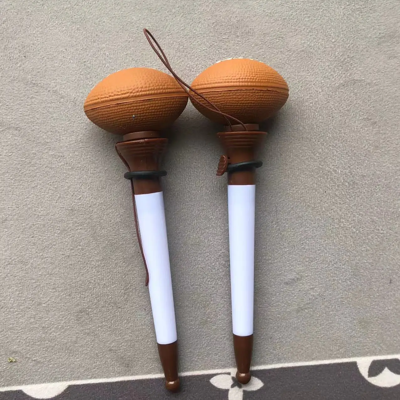 PU Painting  Stress Relief Big Gesture Bounce Pen Rugby POP Pen Novelty Creative Gifts For Kids