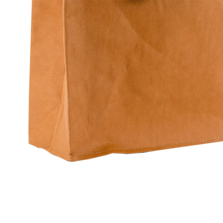 Brown Custom washable kraft Tyvek paper bag Dupont paper shopping bag