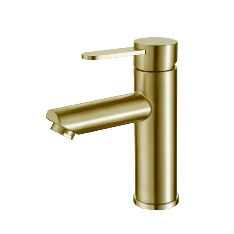 Single Handle SUS 304 Lead Free North America Black 304 Stainless Steel Basin Faucet For Bathroom