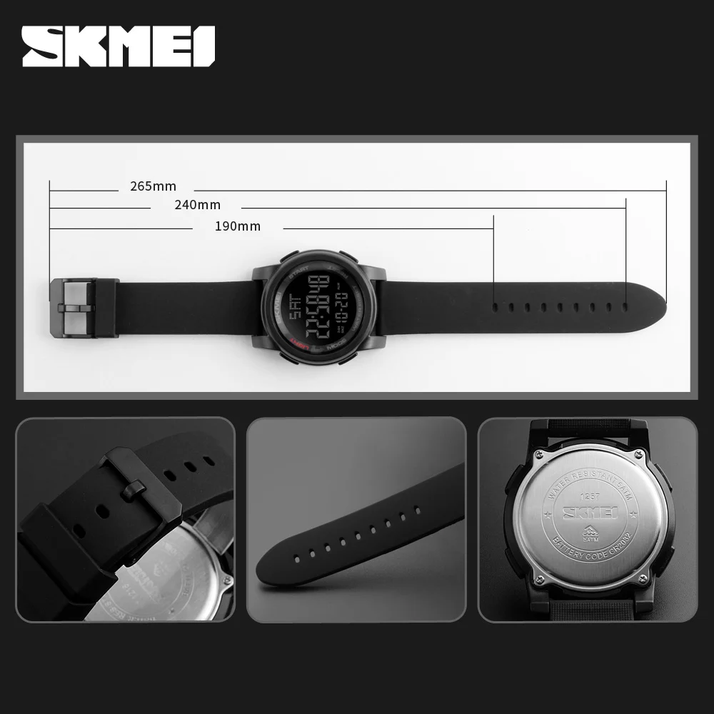 Skemie 1257 Mens Sports Fitness Watches An Analog Digitals Hot Sale Men Wrist Custom Logo Digital Watch