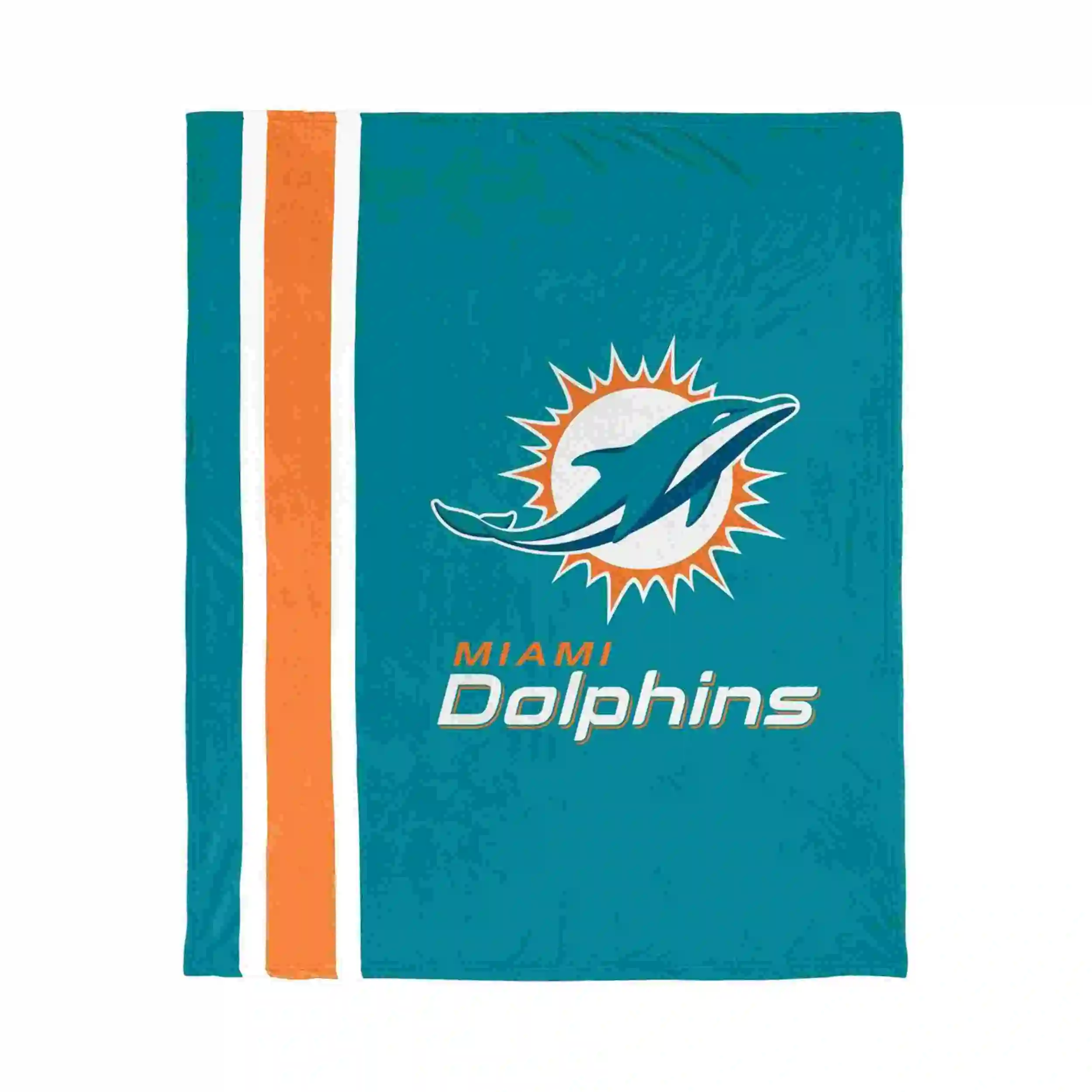 Miami Dolphins 50x60 inches Soft Lightweight Flannel Throw Blanket for Sofa Bed Couch Living Room Chair