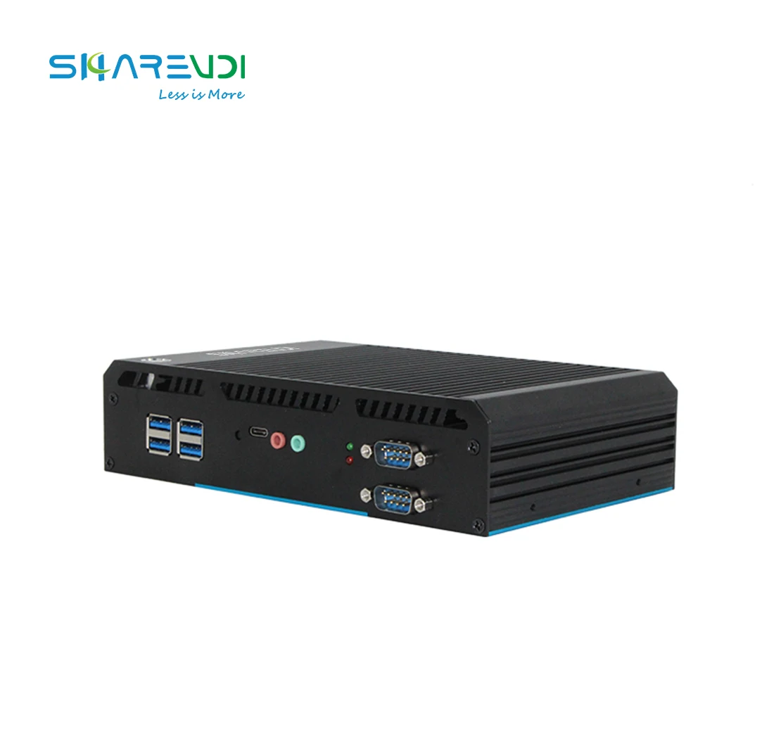 
Wholesale Quad Display Fanless Dustproof MINI PC with 4 RS232 and 2 LAN Port 