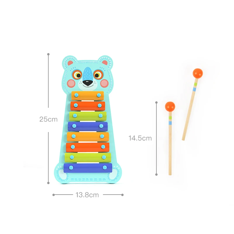 
Mideer Kids Educational Musical Instrument Toy, Wooden Knock Harp Toys 