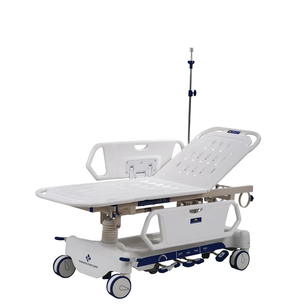 Medical Equipment ICU Room transfer 4 functions hydraulic hospital stretcher
