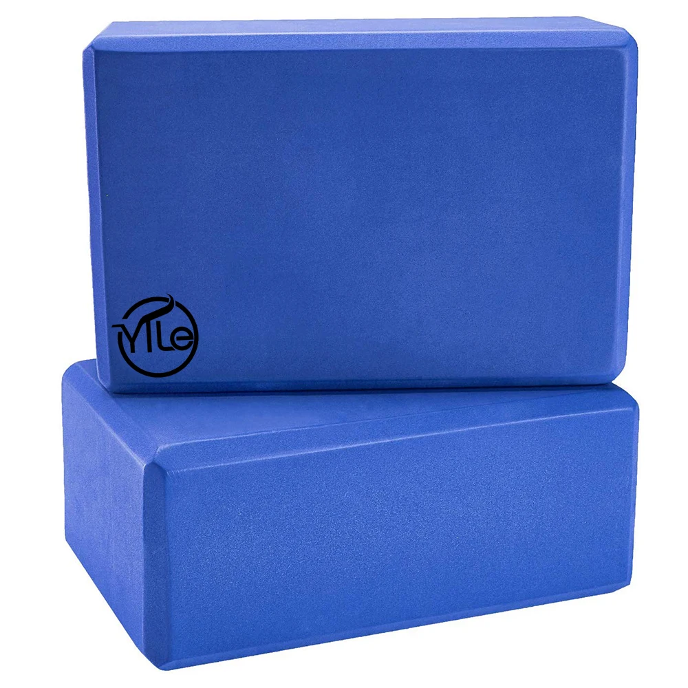 High density custom logo yoga brick and blocks and strap set black