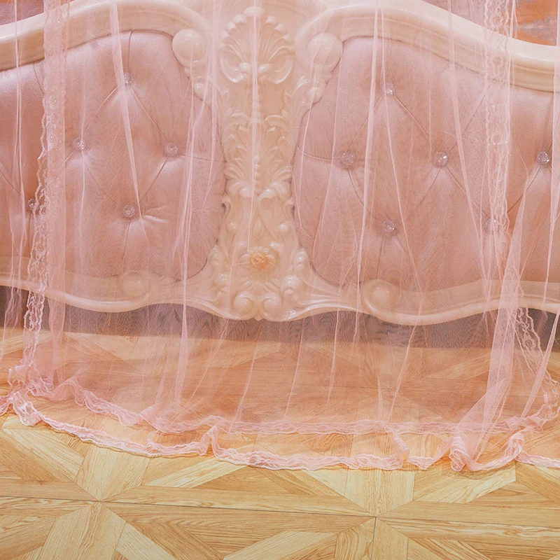 Europe Style Luxury Encrypted 100% Polyester Firm Durable Convenient Soft Lace Anti Mosquito Bed Net