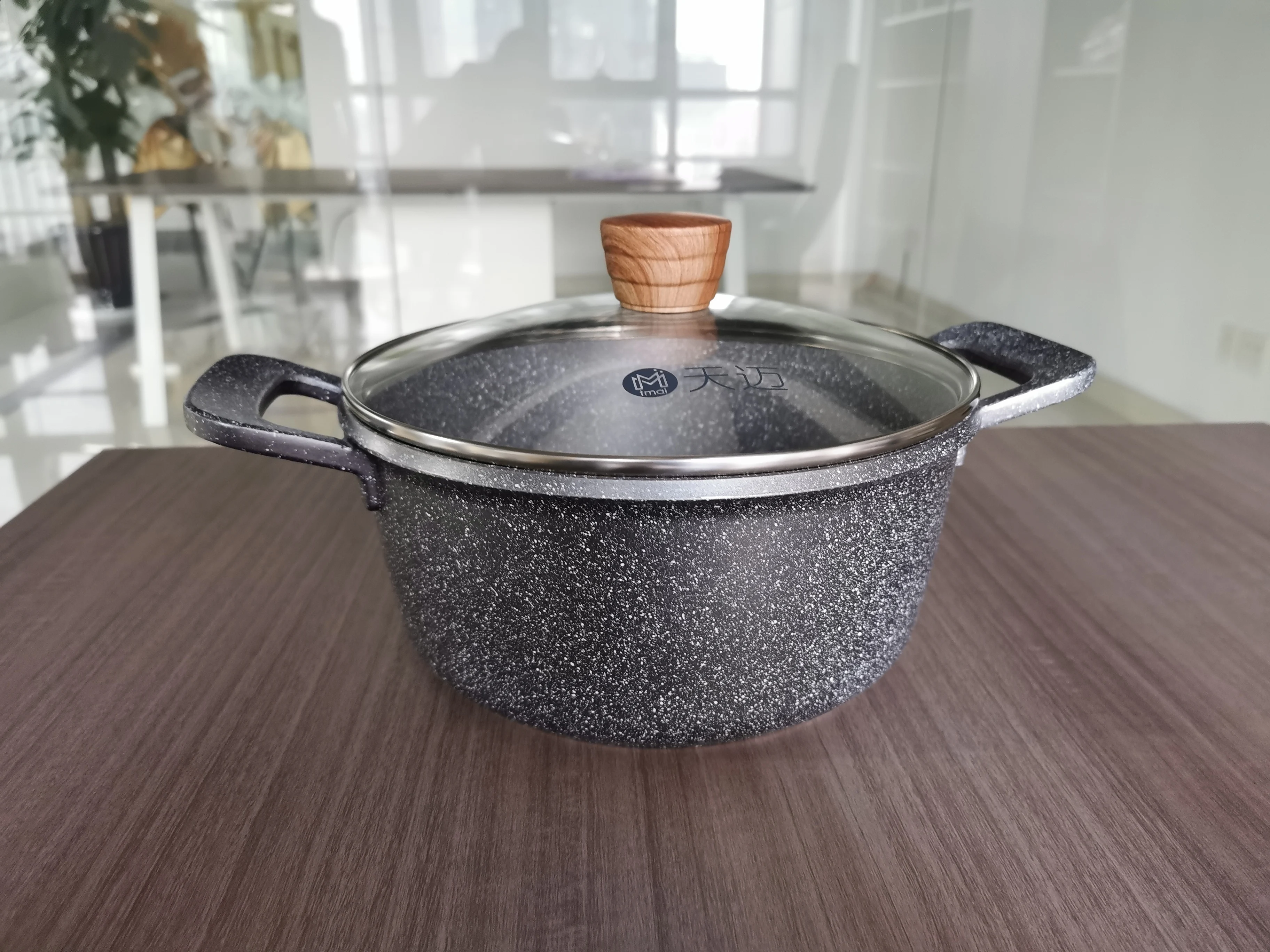 Высококачественная антипригарная алюминиевая кухонная посуда с мраморным покрытием