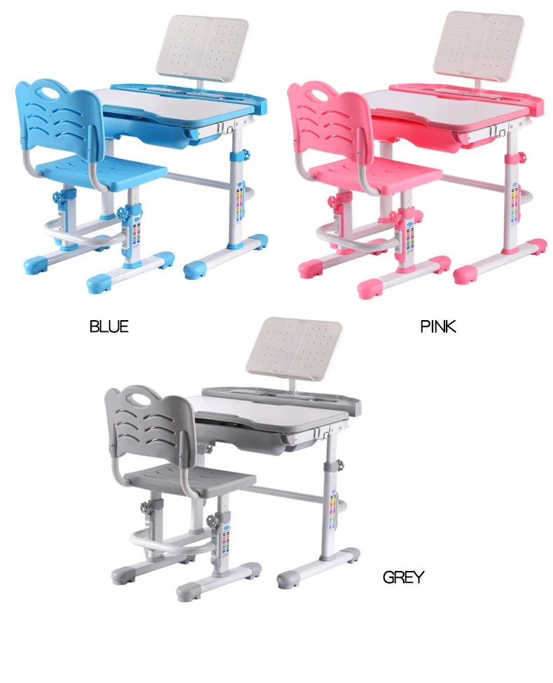 Children Desk and Chair Set Height Adjustable Kids School Student Study Table