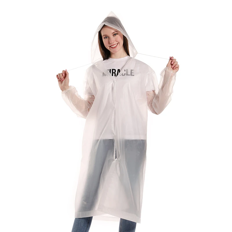 Eva Raincoat Adult Women Men Waterproof Long Hooded Poncho Raincoat For Outdoor Hiking Travel Fishing Climbing