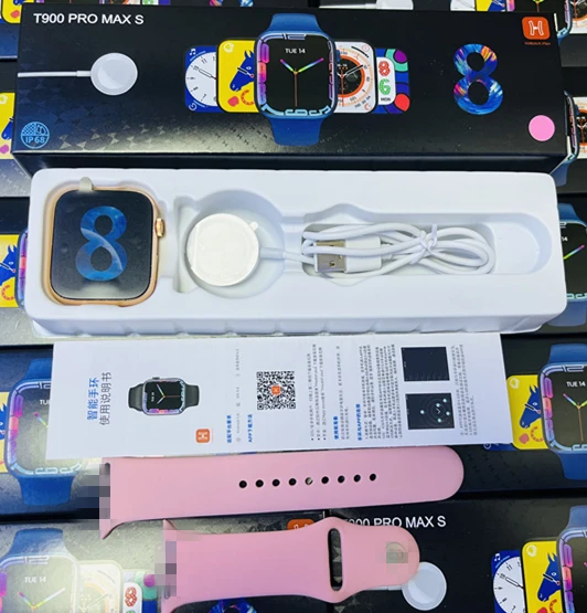2022 best clone series 8 smart watch T900 PRO MAX S Reloj Sport  for girls waterproof series 8 smart watch