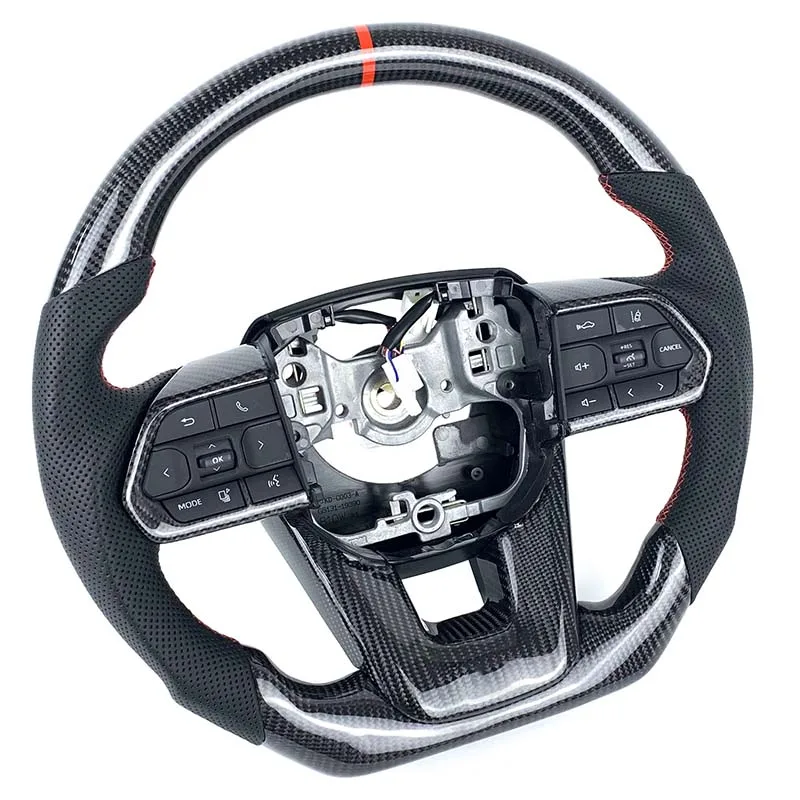 Углеродное Рулевое колесо для Toyota Land Cruiser Hilux Sr5 Fortuner Vigo Revo70 200 300 серии LC70/76/79 LC200 LC300