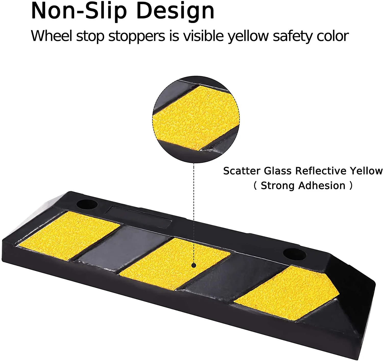 Rubber   Parking Lot Equipment Wheel Chock Wheel Stopper