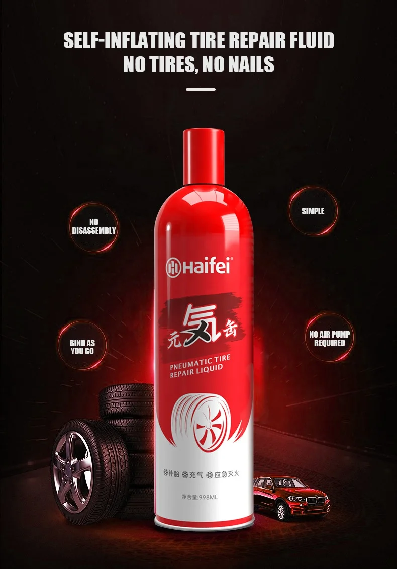 XE 950ml Tire Repair Tools Anti Puncture Liquid Tyre Sealant Automatic Automobile Tire Repair Liquid