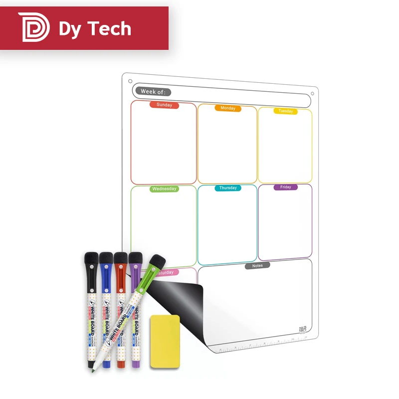Customized Dry Erase digital board weekly-planner-manufacturers Blank Memo Planner acrylic calendar foir fridge