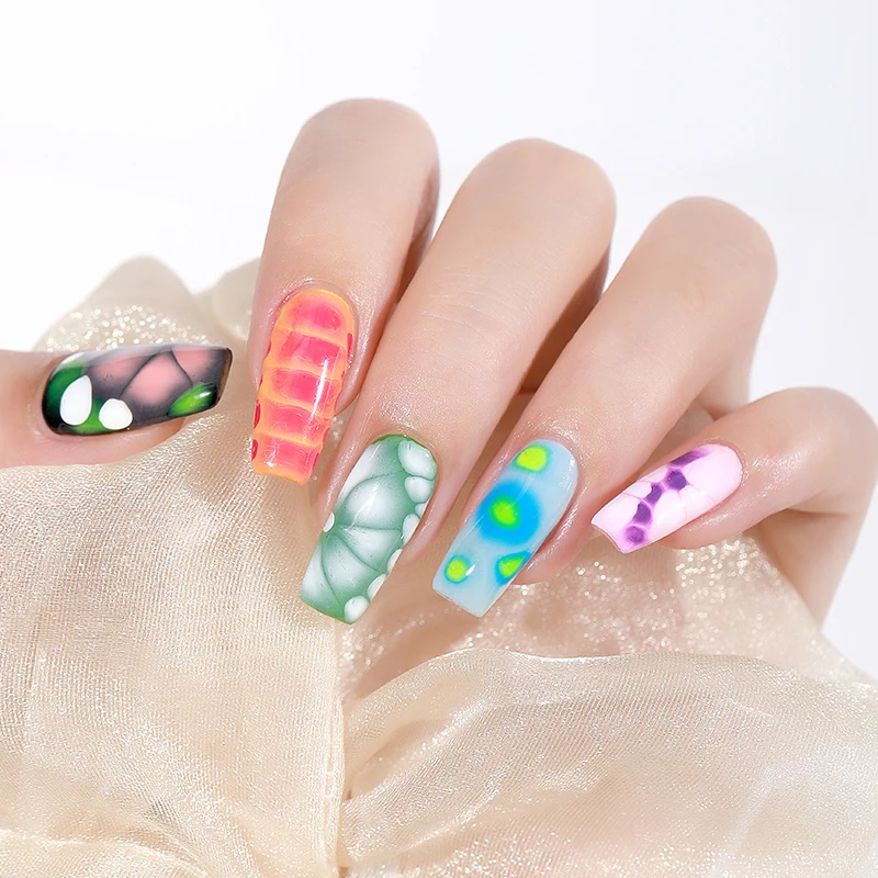 AS Clear Blooming Gel 15ml UV LED Soak Off Nail Art Polish for Spreading Effect Marble Nail Polish Private Label Gel Paint