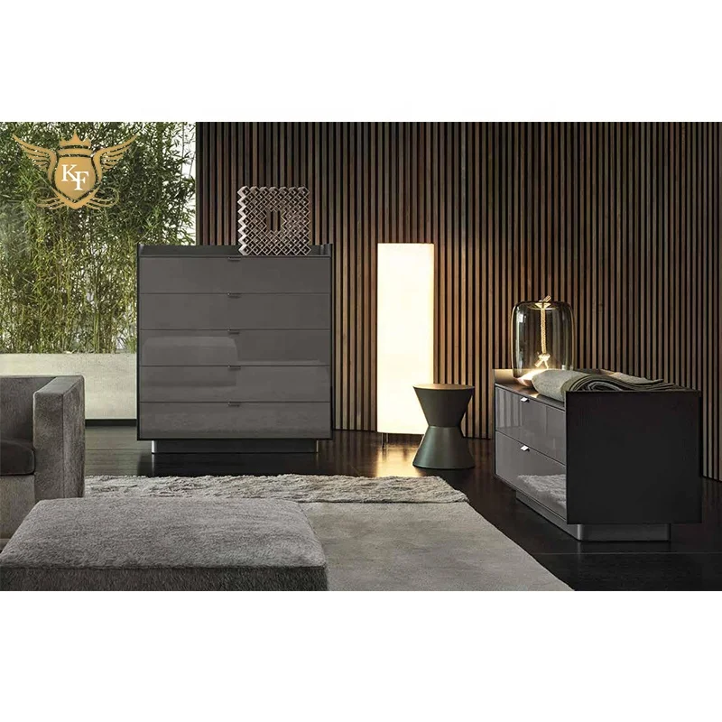 Modern Design Home Furniture 2 4 Doors Dining Room Storage Buffet Cabinet Solid Wood Glossy Paint Sideboard Living Room Cabinet