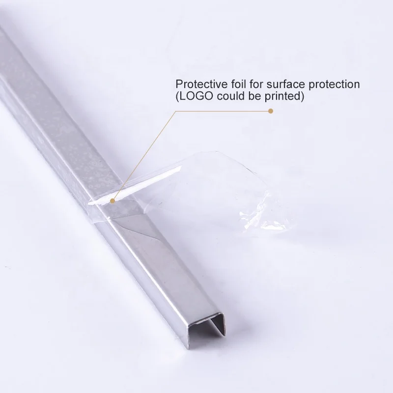 High-end metal building material free sample U shape wall tile and floor transition strip marble stainless steel trim profile