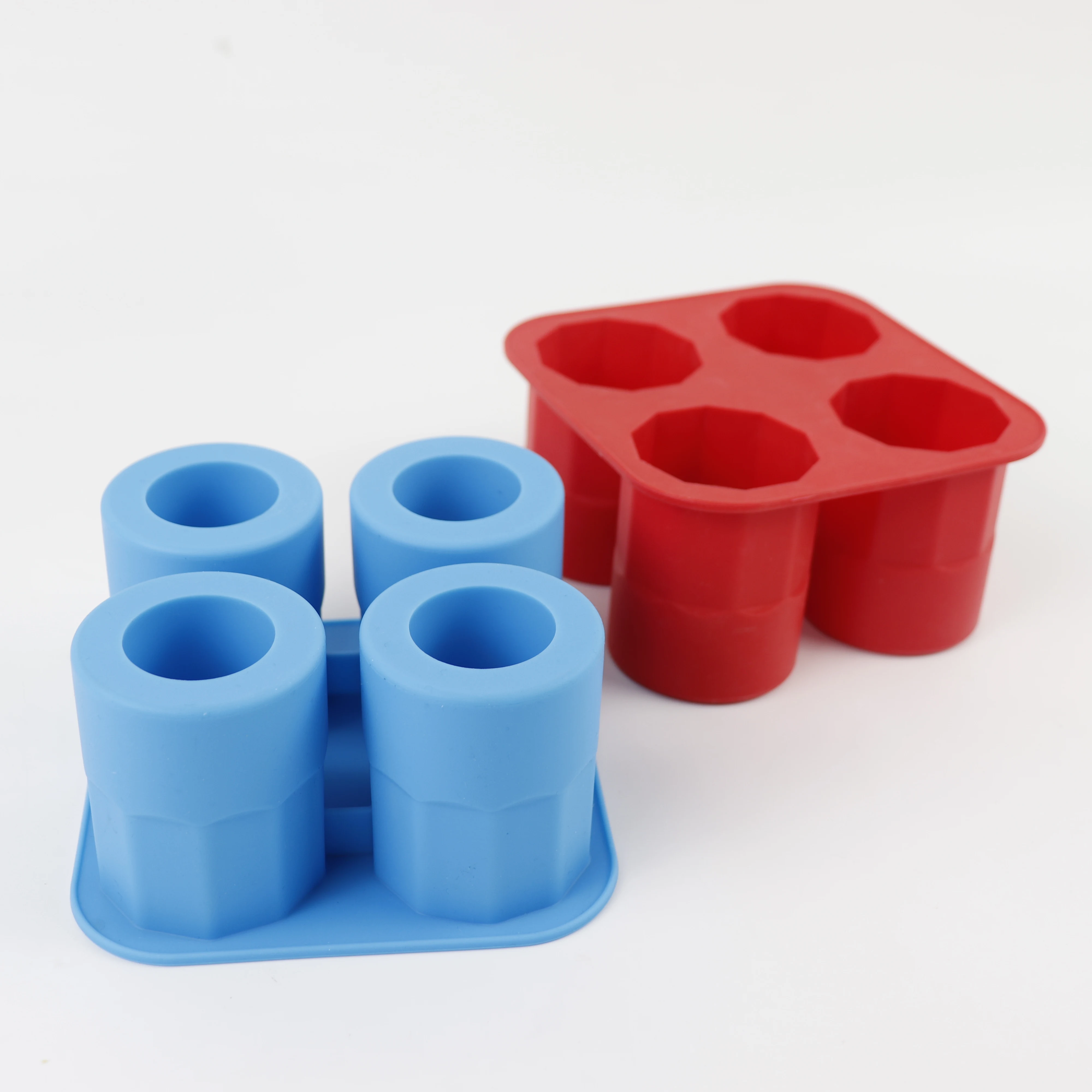 food grade silicone 3D 4 cups martini ice cup  silicone shot glasses ice  mold