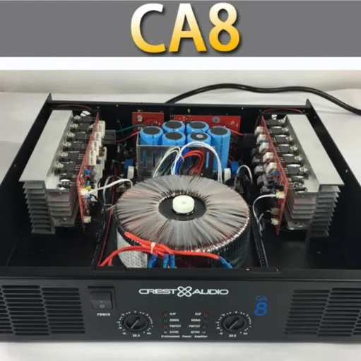 Профессиональный усилитель мощности CA8 чистой 2 канала 2U KTV/Stage/Home развлечения KTV 8 Ом 700 Вт *