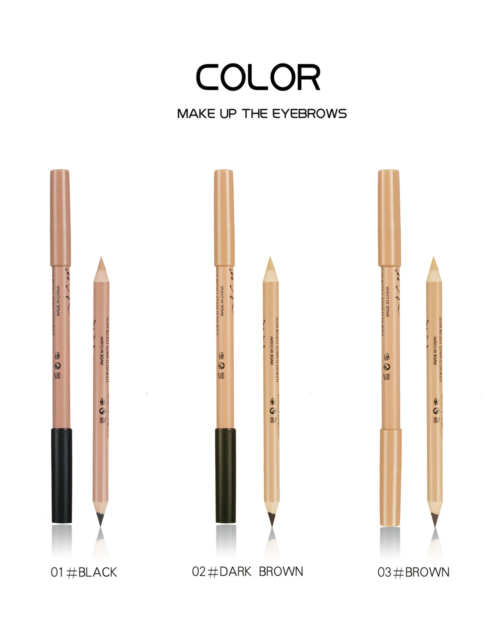 Menow P09015 OEM\ODM Private Label Makeup Multifunctional Double-ended Eyebrow Pencil Eyeliner Women Cosmetics Factory Wholesale