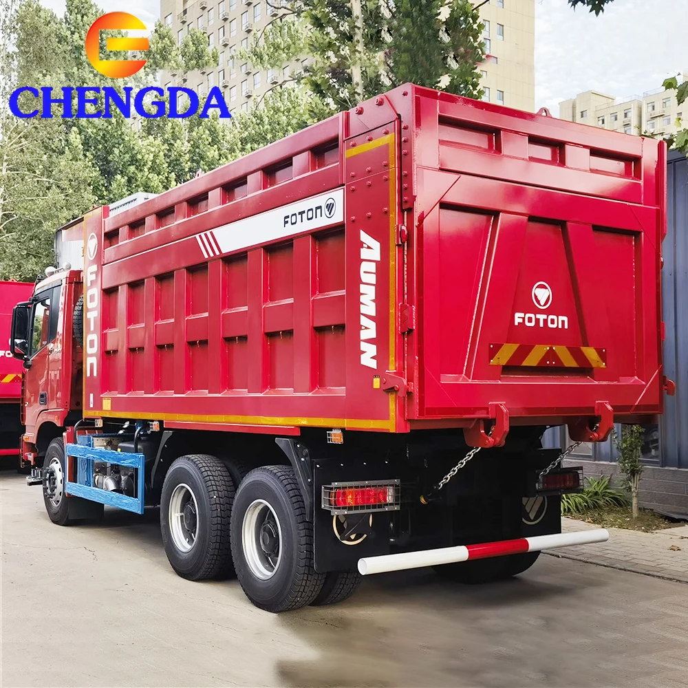 China Foton Heavy Duty GTL 6x4 Diesel Engine New Dumper Truck Camion Front Lifting Tipper Dump Truck