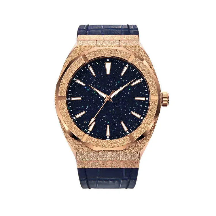 New 2024 Stainless Steel Watch Gold Steel Sand Watch Starry Sky Literal Watch For Men