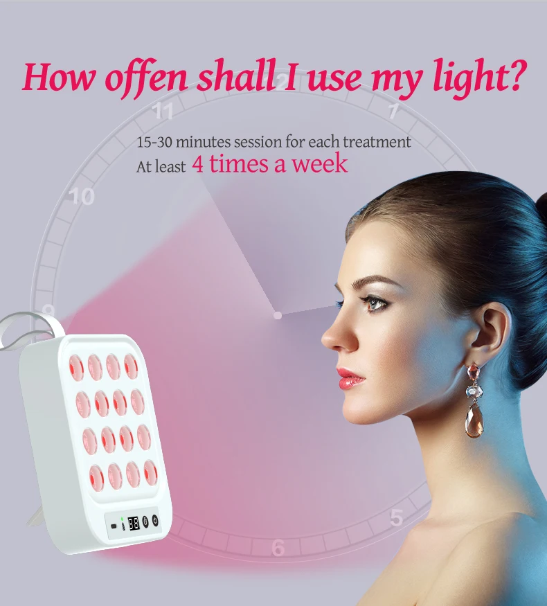 Portable Cordless Rechargeable Li-ion Battery Sport Recovery Pain Relief Mini Infrared Red Light Therapy Panel Device
