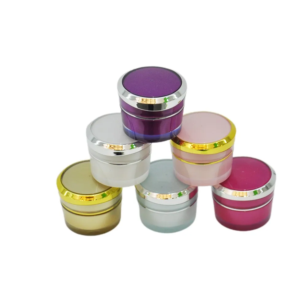 
5g 10g 15g Emtpy Acrylic UV Nail Gel Jar for Cosmetics Nail Care 