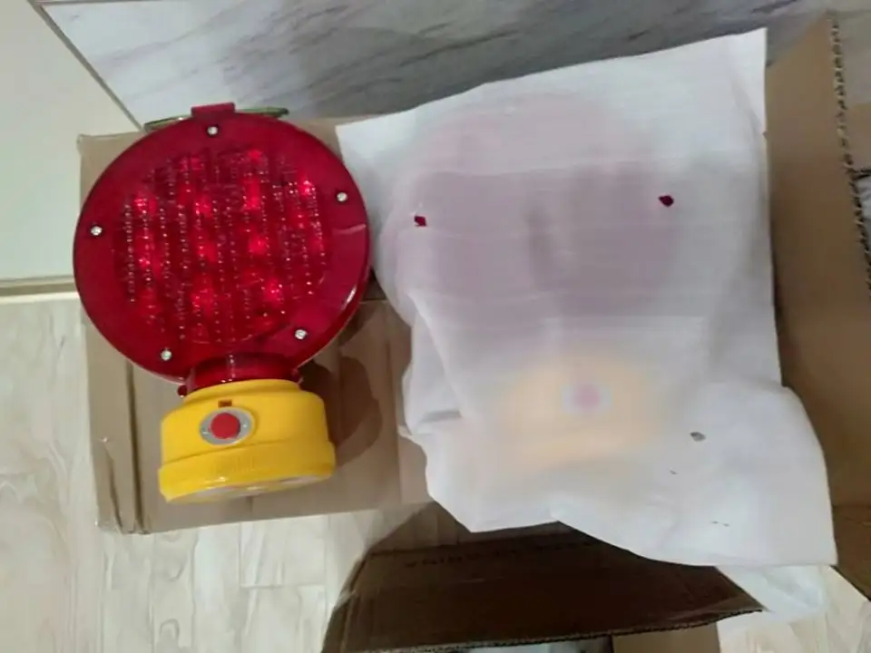 12pcs high bright led barricade photocell led construction working light luce di avvertimento